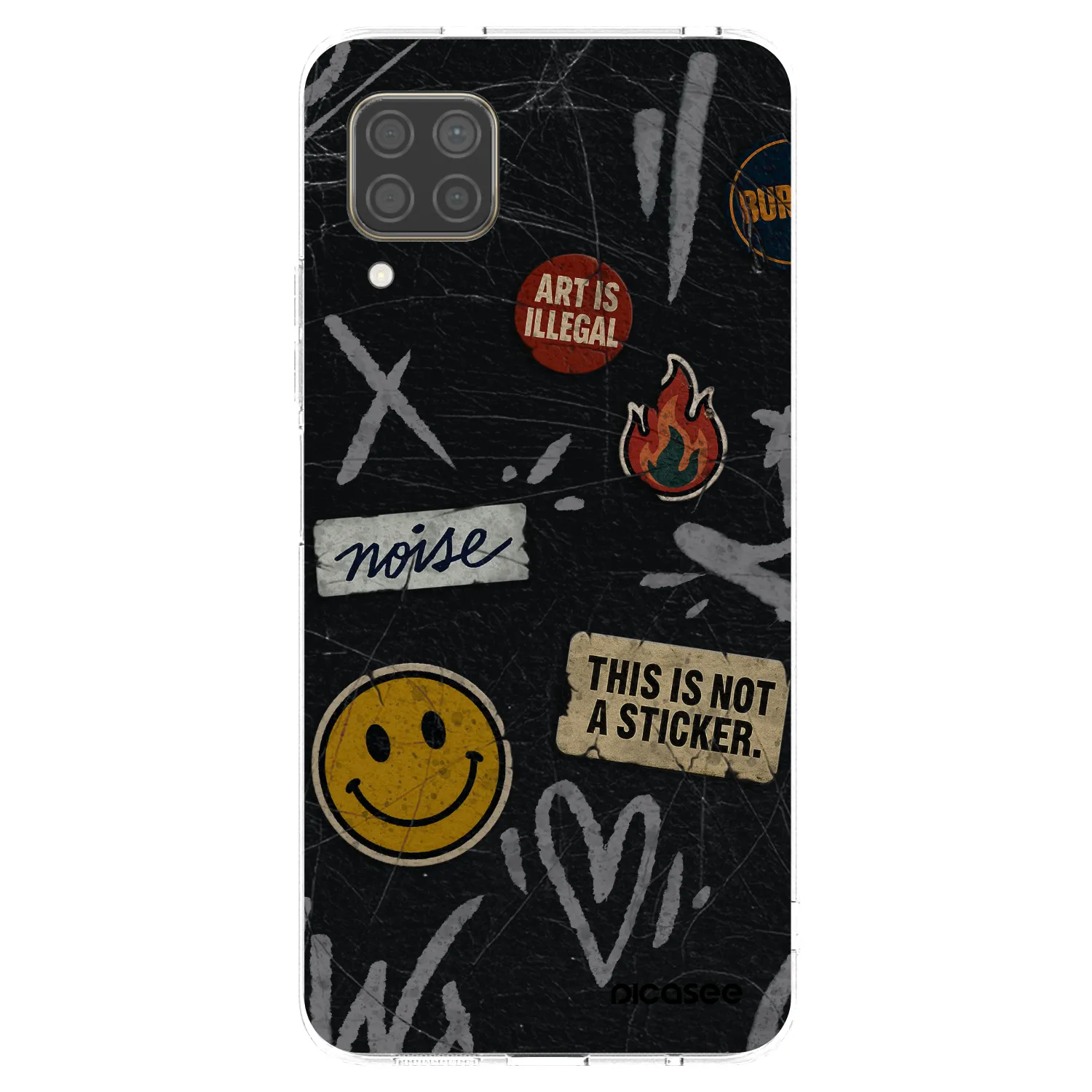 Picasee átlátszó szilikon tok az alábbi mobiltelefonokra Huawei P40 Lite - STICKERS x TAGS