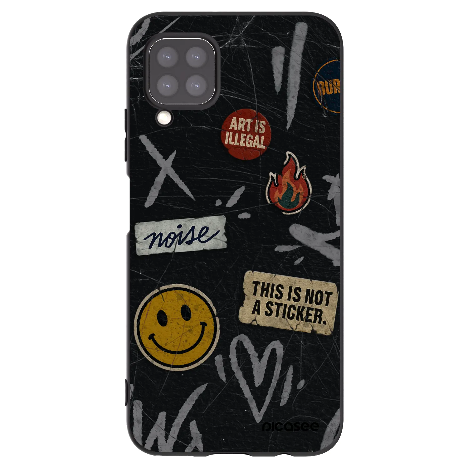 Picasee fekete szilikon tok az alábbi mobiltelefonokra Huawei P40 Lite - STICKERS x TAGS