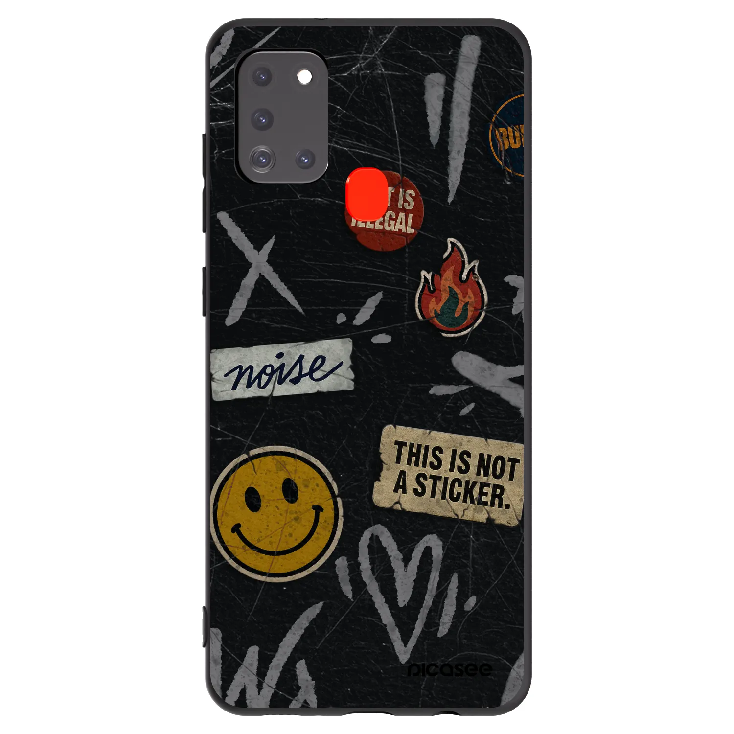 Picasee fekete szilikon tok az alábbi mobiltelefonokra Samsung Galaxy A21s - STICKERS x TAGS
