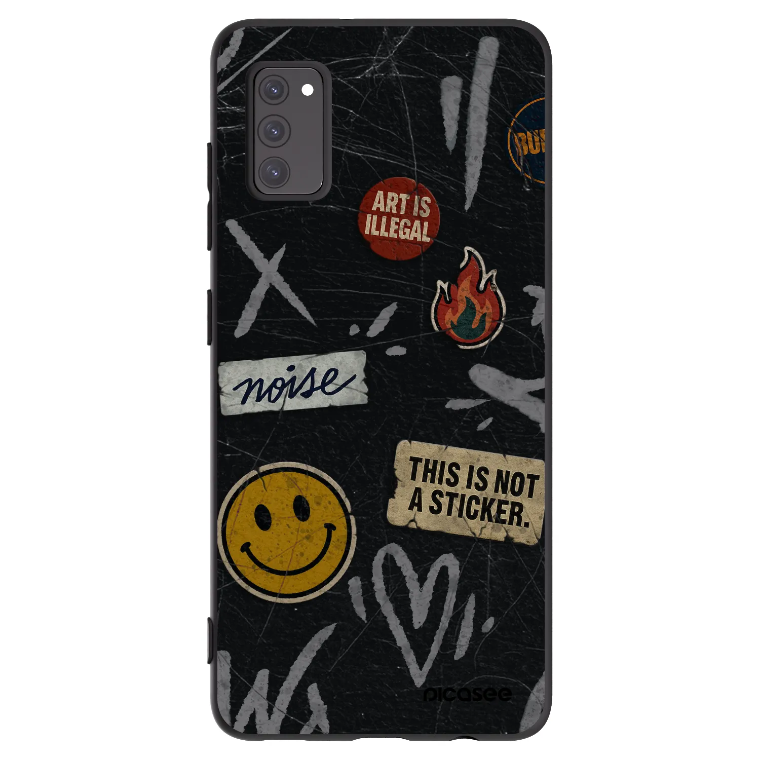 Picasee fekete szilikon tok az alábbi mobiltelefonokra Samsung Galaxy A41 A415F - STICKERS x TAGS
