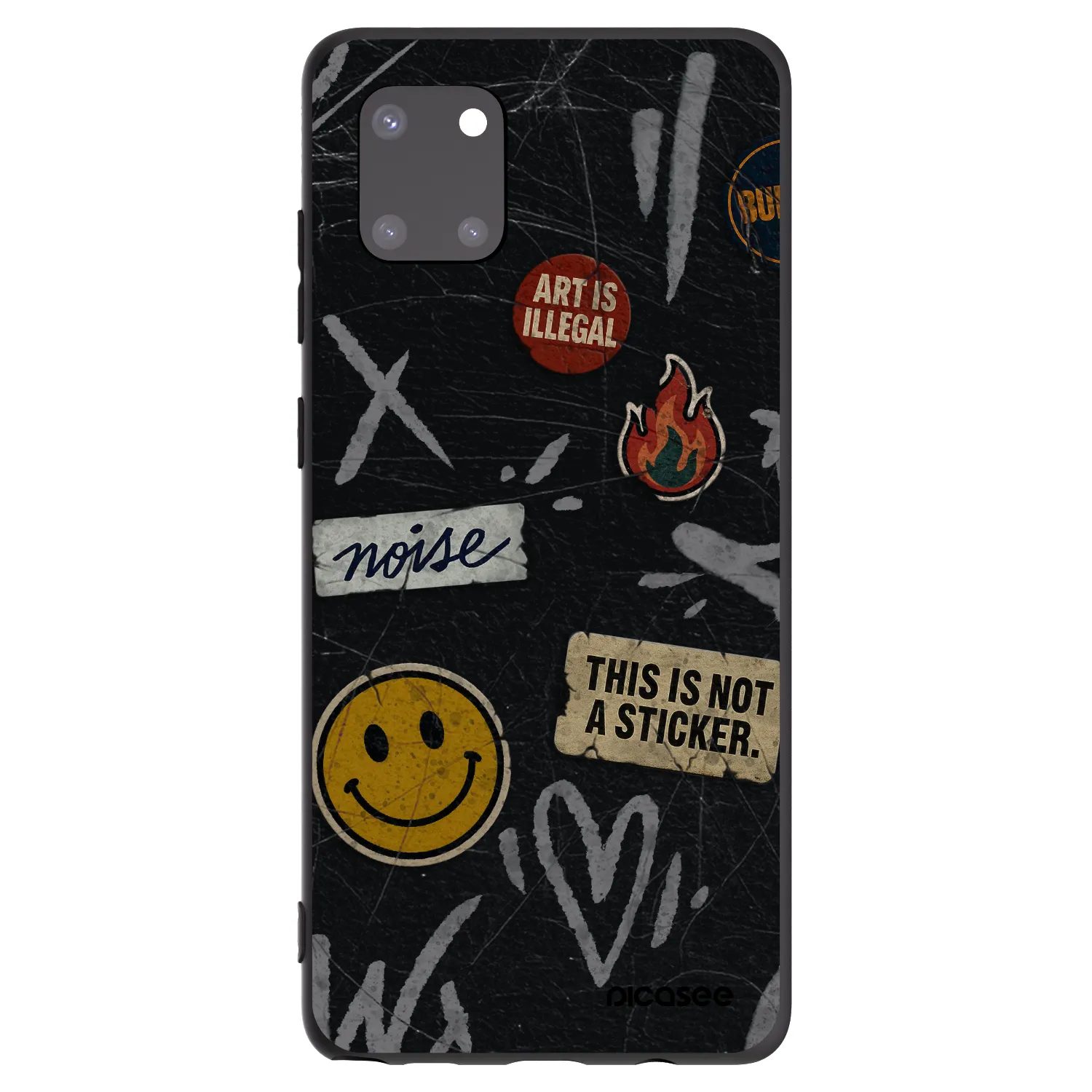 Picasee fekete szilikon tok az alábbi mobiltelefonokra Samsung Galaxy Note 10 Lite N770F - STICKERS x TAGS