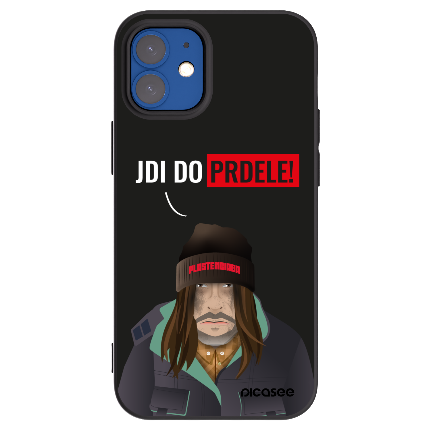 Picasee fekete szilikon tok az alábbi mobiltelefonokra Apple iPhone 12 mini - Bezďák