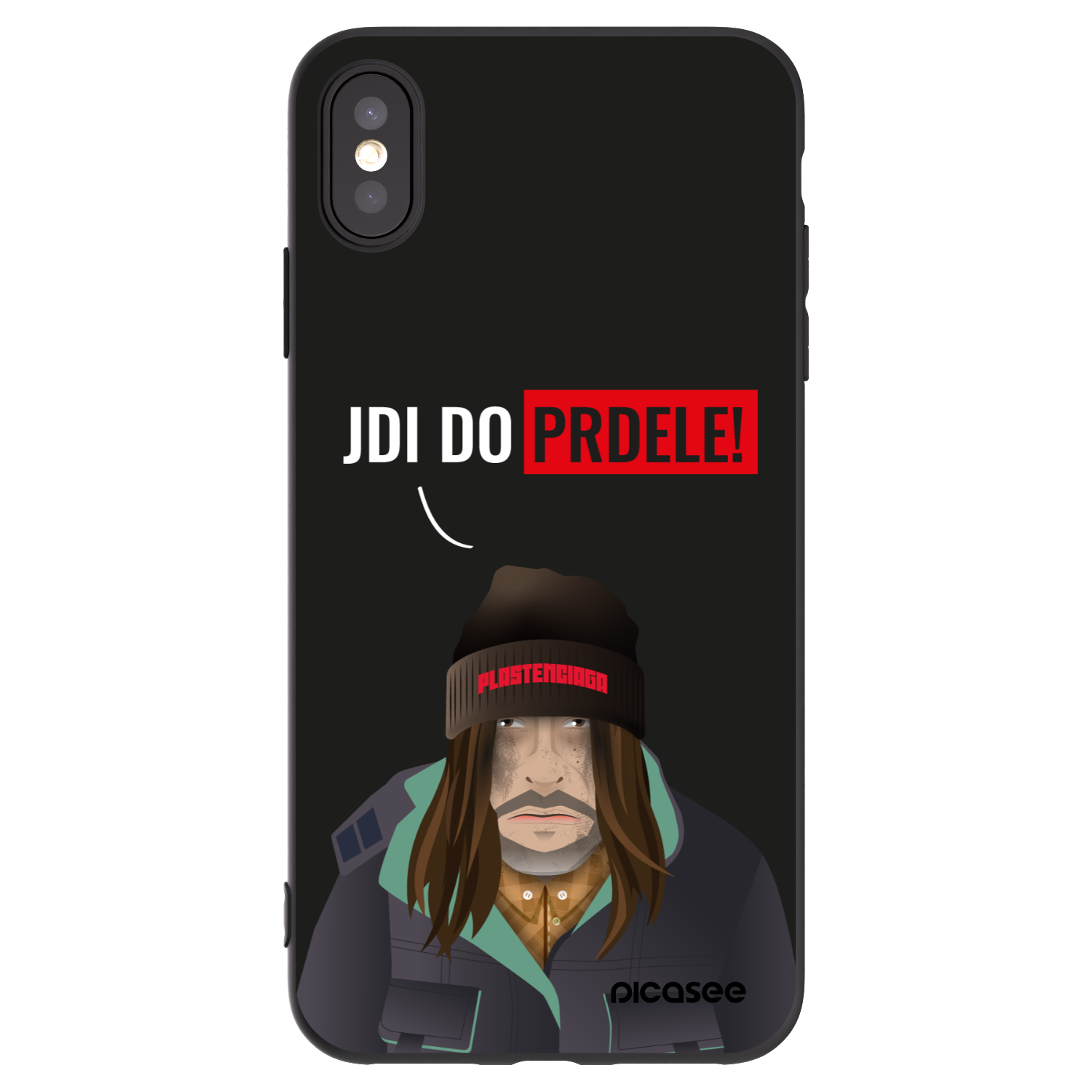 Picasee fekete szilikon tok az alábbi mobiltelefonokra Apple iPhone XS Max - Bezďák
