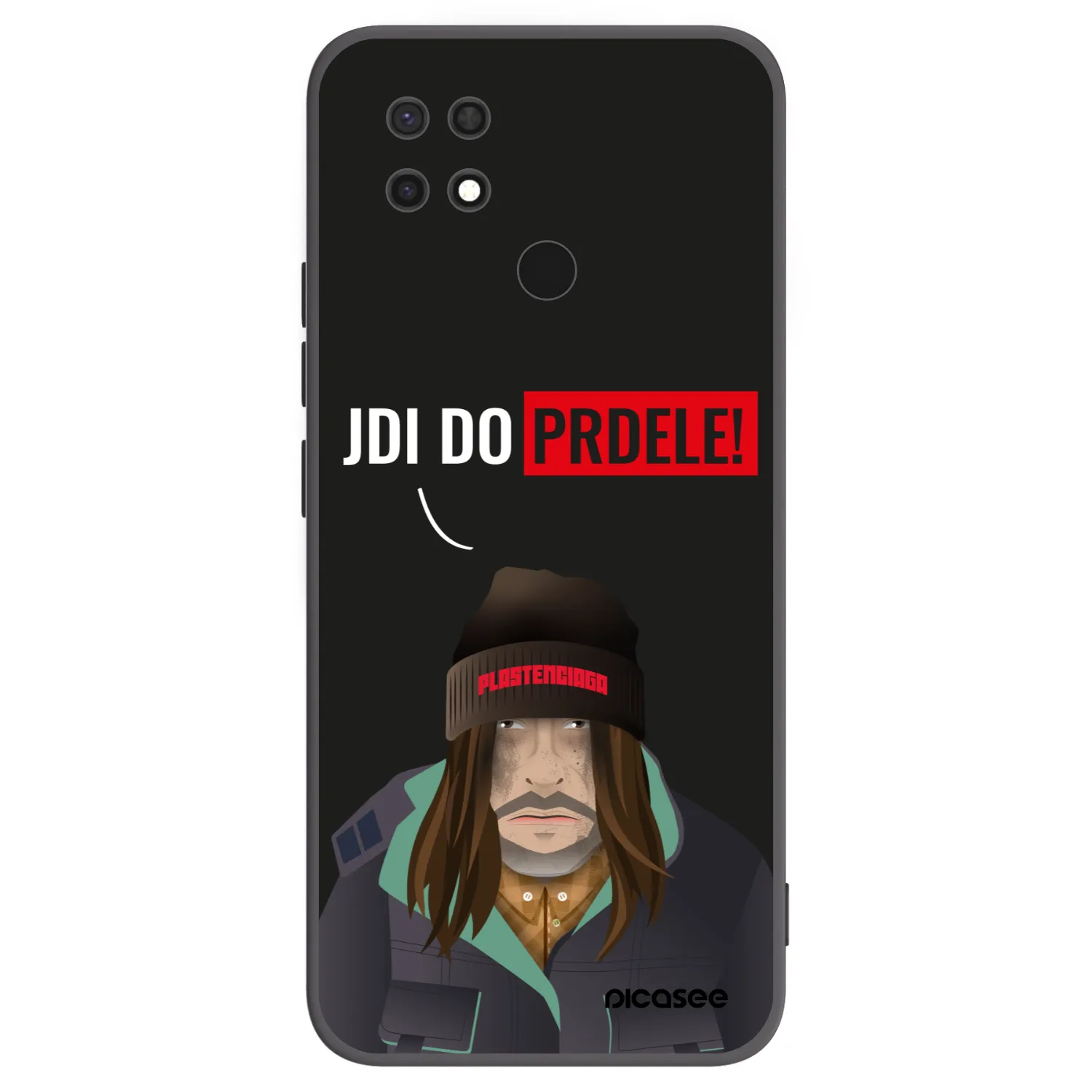 Picasee fekete szilikon tok az alábbi mobiltelefonokra Xiaomi Redmi 10C - Bezďák