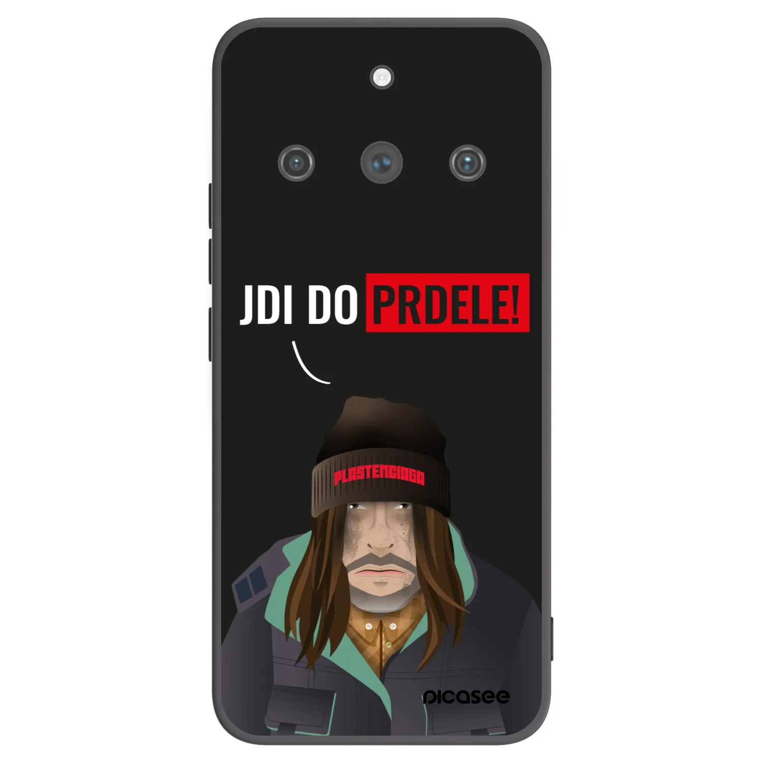 Picasee fekete szilikon tok az alábbi mobiltelefonokra Realme 11 Pro+ - Bezďák