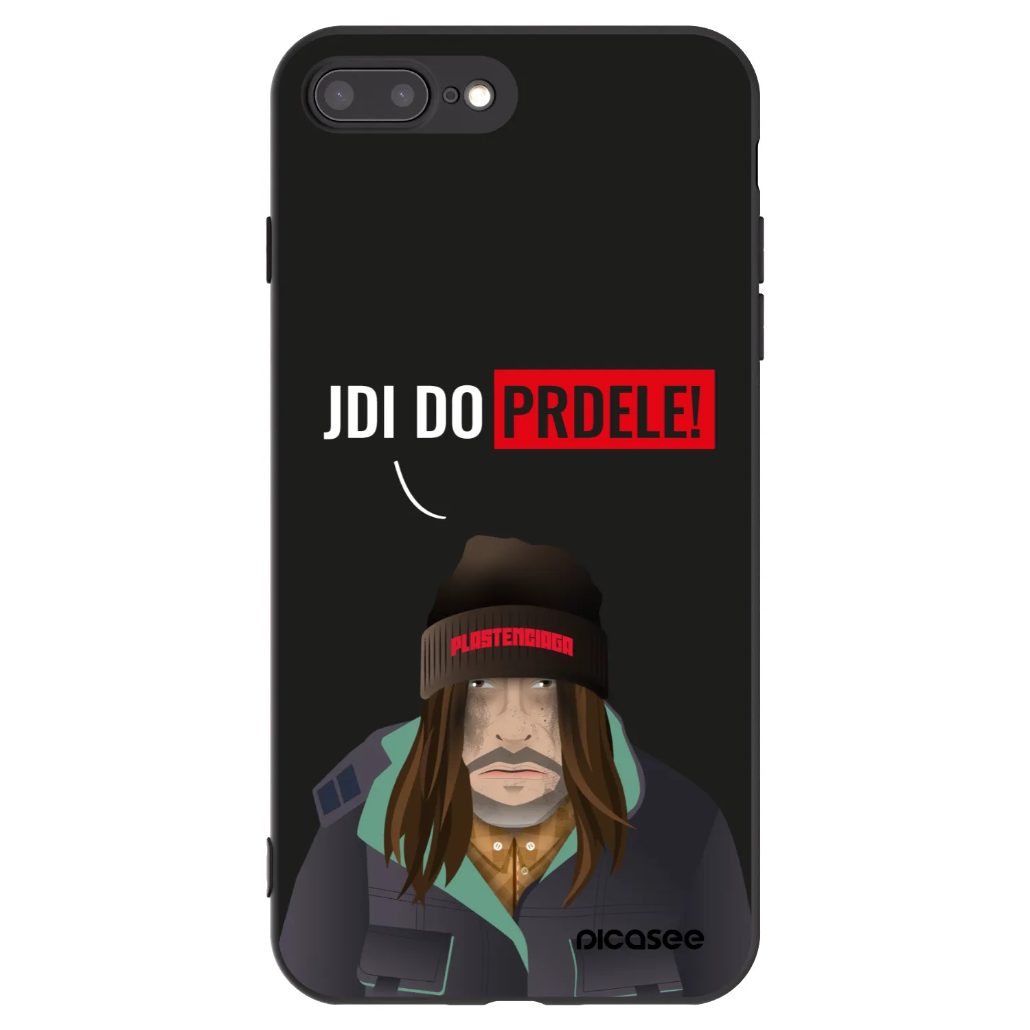 Picasee fekete szilikon tok az alábbi mobiltelefonokra Apple iPhone 8 Plus - Bezďák