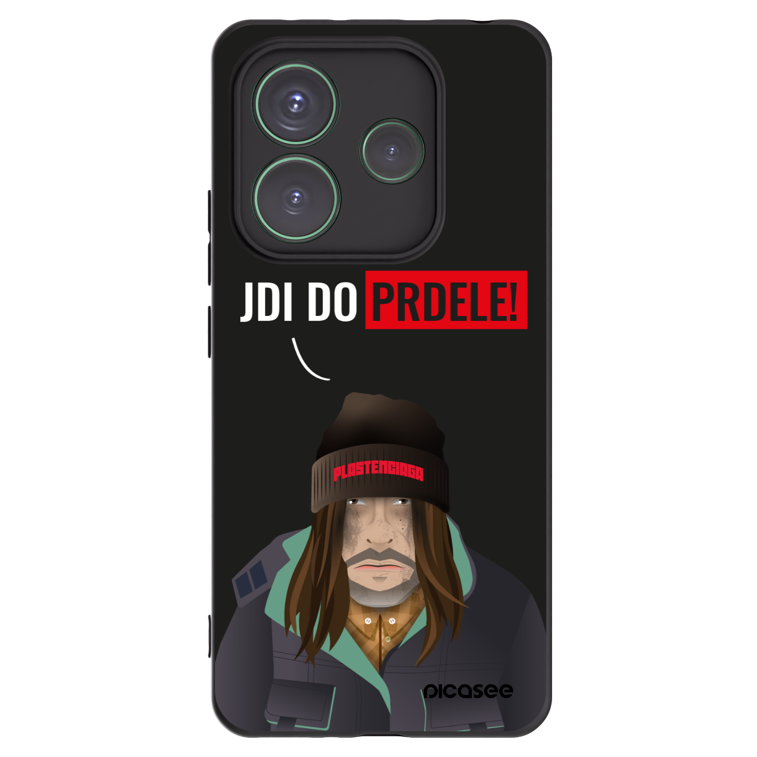 Picasee fekete szilikon tok az alábbi mobiltelefonokra Xiaomi Redmi Note 14 5G - Bezďák