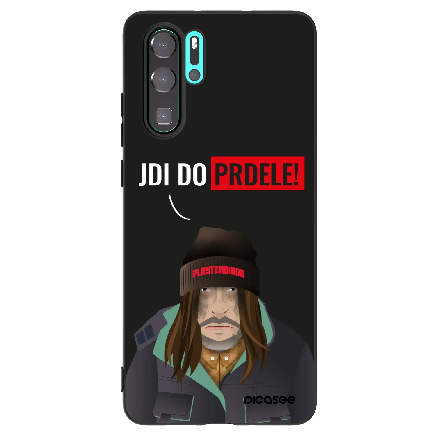 Picasee fekete szilikon tok az alábbi mobiltelefonokra Huawei P30 Pro - Bezďák