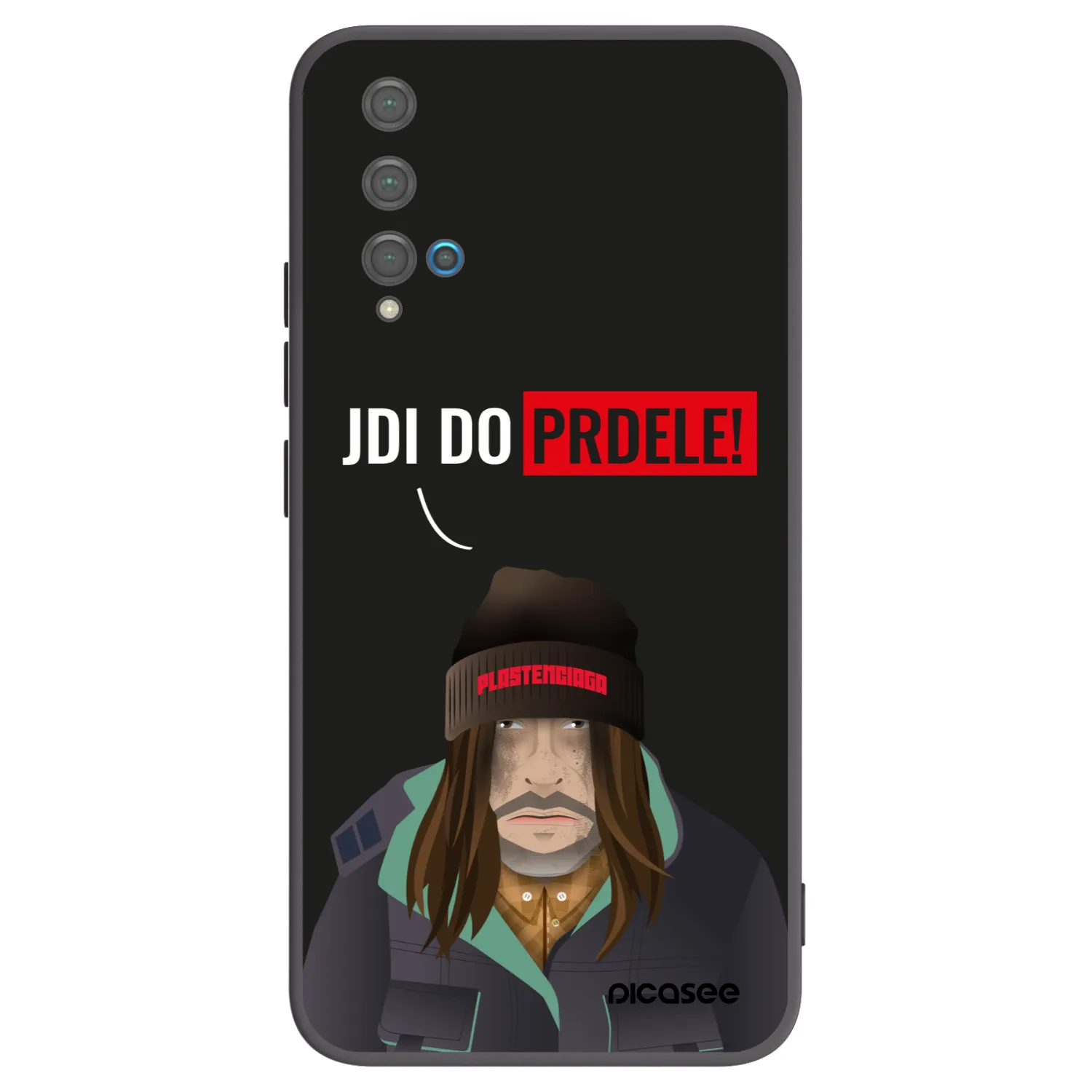 Picasee fekete szilikon tok az alábbi mobiltelefonokra Huawei Nova 5T - Bezďák