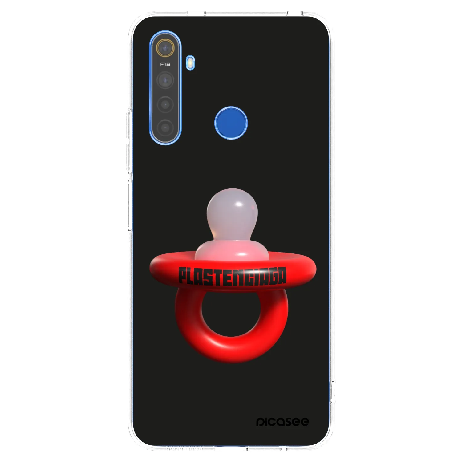 Picasee átlátszó szilikon tok az alábbi mobiltelefonokra Realme 5 - Le Dudel