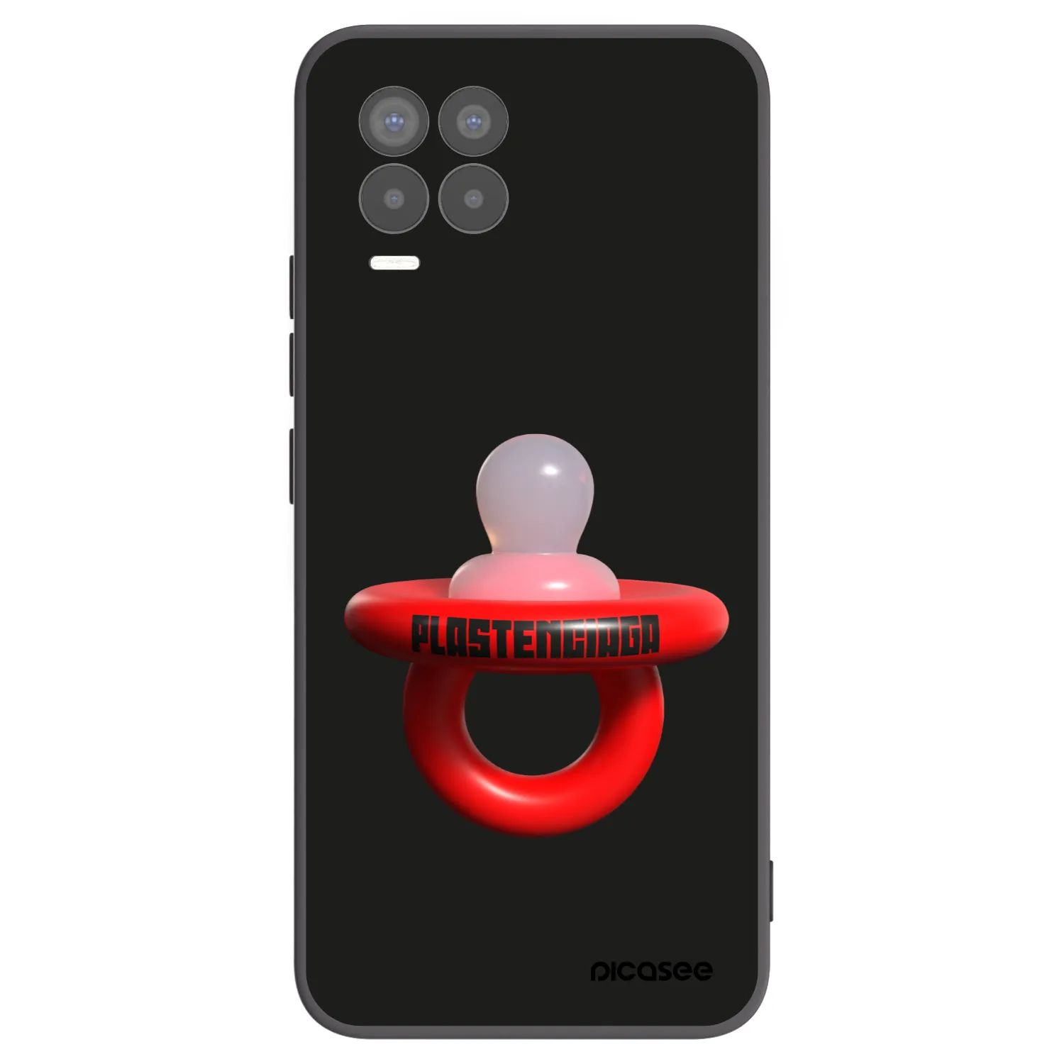 Picasee fekete szilikon tok az alábbi mobiltelefonokra Realme 8 Pro - Le Dudel