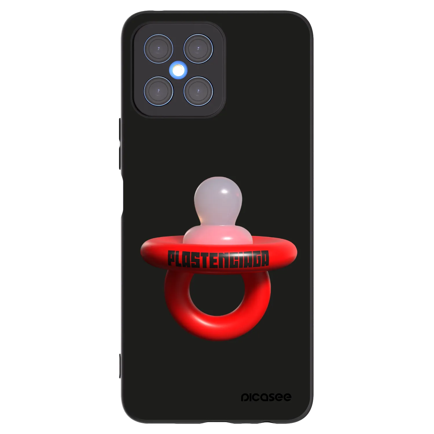 Picasee fekete szilikon tok az alábbi mobiltelefonokra Honor X8 4G - Le Dudel