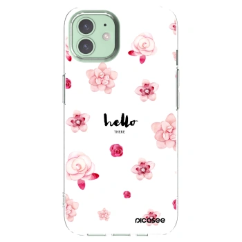 Picasee átlátszó szilikon tok az alábbi mobiltelefonokra Apple iPhone 12 - Hello there