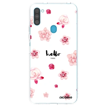 Picasee átlátszó szilikon tok az alábbi mobiltelefonokra Samsung Galaxy M11 - Hello there