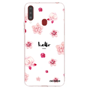 Picasee átlátszó szilikon tok az alábbi mobiltelefonokra Samsung Galaxy A20s - Hello there