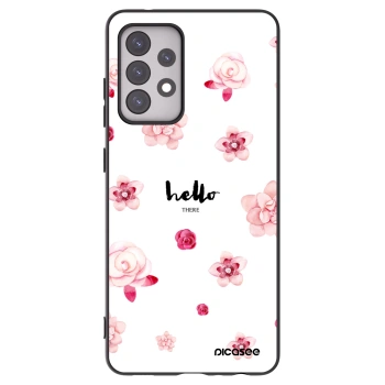 Picasee fekete szilikon tok az alábbi mobiltelefonokra Samsung Galaxy A52 5G A525F - Hello there