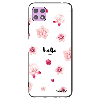 Picasee fekete szilikon tok az alábbi mobiltelefonokra Samsung Galaxy A22 A226B 5G - Hello there