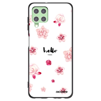 Picasee fekete szilikon tok az alábbi mobiltelefonokra Samsung Galaxy A22 A225F 4G - Hello there