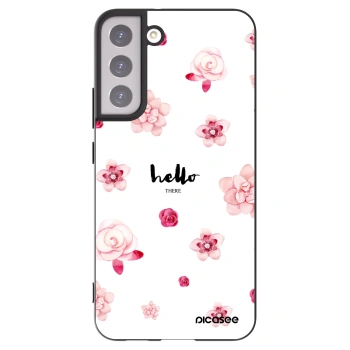 Picasee fekete szilikon tok az alábbi mobiltelefonokra Samsung Galaxy S22+ 5G - Hello there