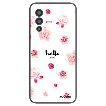 Picasee fekete szilikon tok az alábbi mobiltelefonokra Vivo V23 5G - Hello there