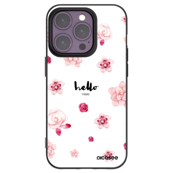 Picasee fekete szilikon tok az alábbi mobiltelefonokra Apple iPhone 14 Pro - Hello there