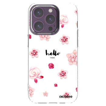 Picasee átlátszó szilikon tok az alábbi mobiltelefonokra Apple iPhone 14 Pro - Hello there