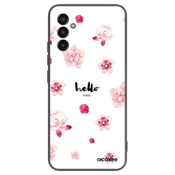 Picasee fekete szilikon tok az alábbi mobiltelefonokra Samsung Galaxy M13 M135F - Hello there