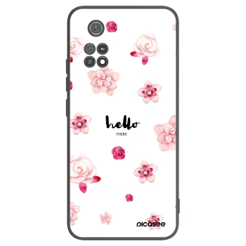 Picasee fekete szilikon tok az alábbi mobiltelefonokra Xiaomi Poco M4 Pro - Hello there