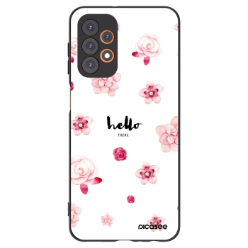 Picasee fekete szilikon tok az alábbi mobiltelefonokra Samsung Galaxy A23 A236B 5G - Hello there