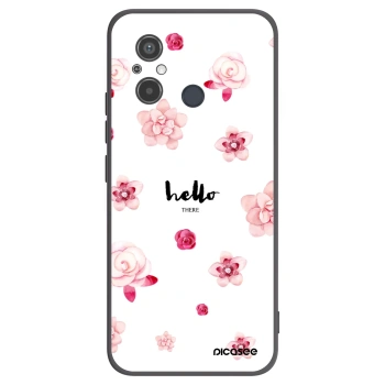 Picasee fekete szilikon tok az alábbi mobiltelefonokra Xiaomi Redmi 12C - Hello there