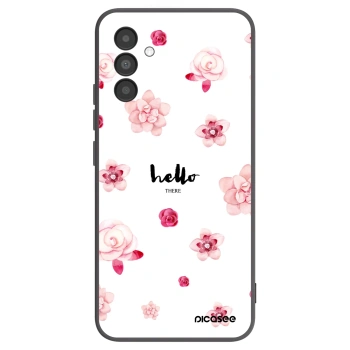 Picasee fekete szilikon tok az alábbi mobiltelefonokra Samsung Galaxy A04s A047F - Hello there
