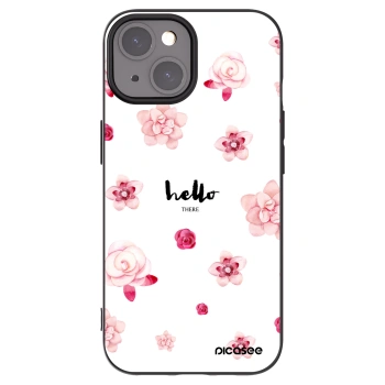 Picasee fekete szilikon tok az alábbi mobiltelefonokra Apple iPhone 15 - Hello there