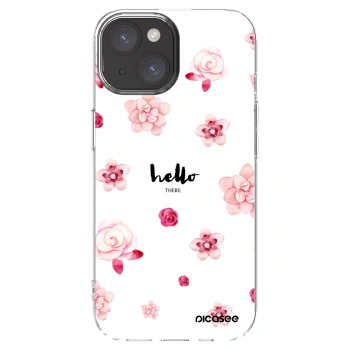 Picasee átlátszó szilikon tok az alábbi mobiltelefonokra Apple iPhone 15 - Hello there