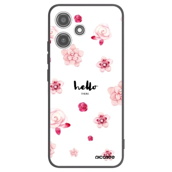 Picasee fekete szilikon tok az alábbi mobiltelefonokra Xiaomi Redmi 12 5G - Hello there