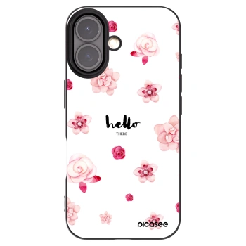 Picasee fekete szilikon tok az alábbi mobiltelefonokra Apple iPhone 16 - Hello there