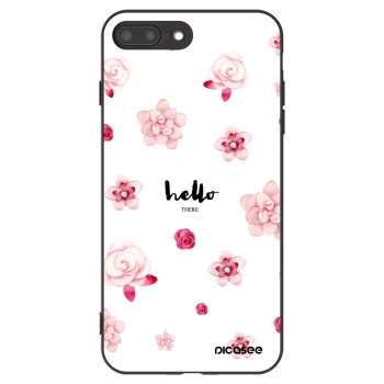 Picasee fekete szilikon tok az alábbi mobiltelefonokra Apple iPhone 8 Plus - Hello there