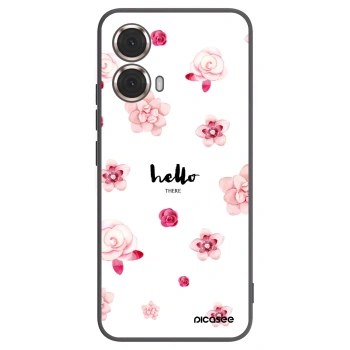 Picasee fekete szilikon tok az alábbi mobiltelefonokra Motorola Moto G85 - Hello there