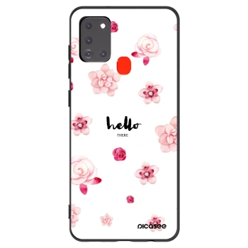 Picasee fekete szilikon tok az alábbi mobiltelefonokra Samsung Galaxy A21s - Hello there