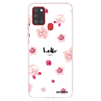 Picasee átlátszó szilikon tok az alábbi mobiltelefonokra Samsung Galaxy A21s - Hello there