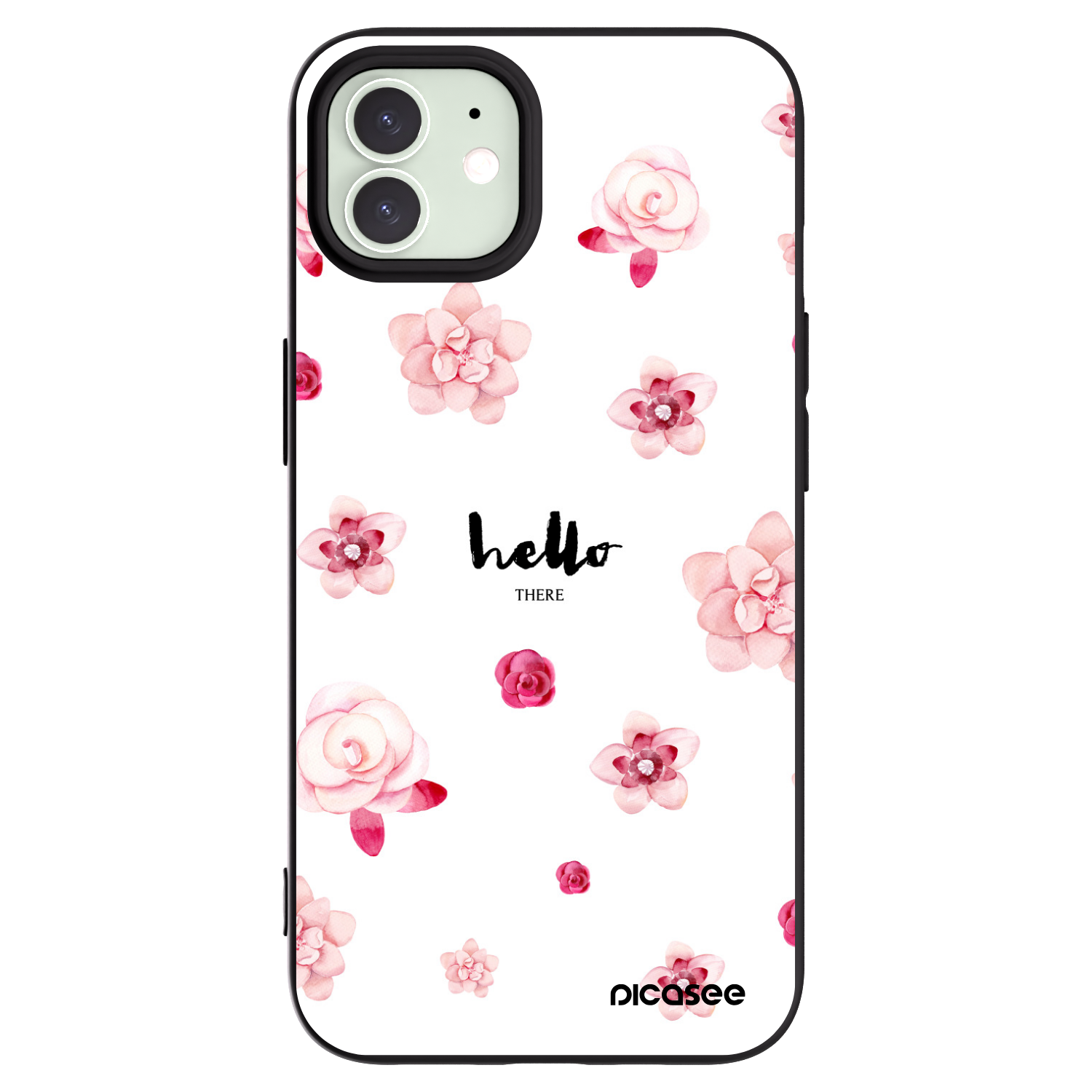 Picasee fekete szilikon tok az alábbi mobiltelefonokra Apple iPhone 12 - Hello there