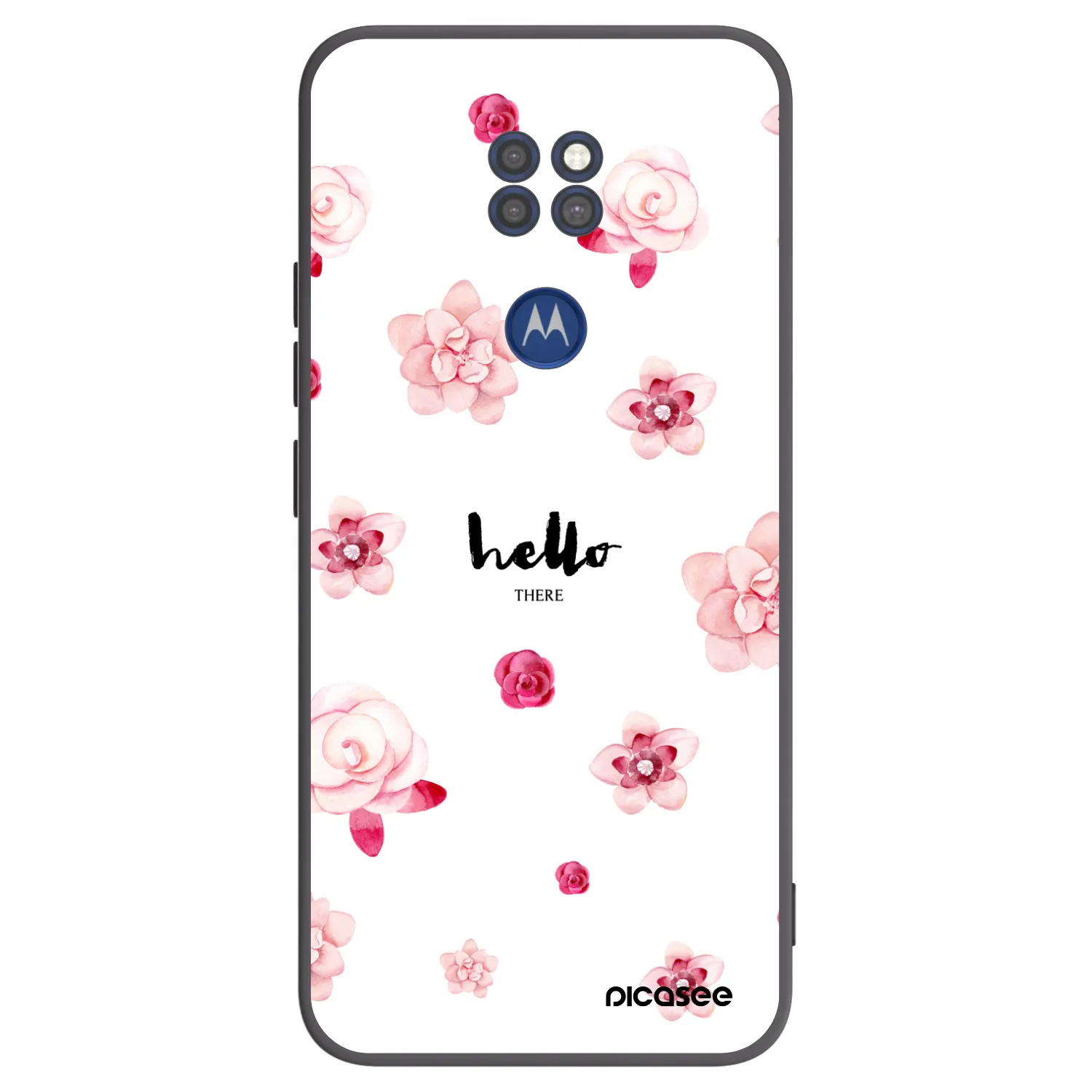 Picasee fekete szilikon tok az alábbi mobiltelefonokra Motorola Moto G9 Play - Hello there