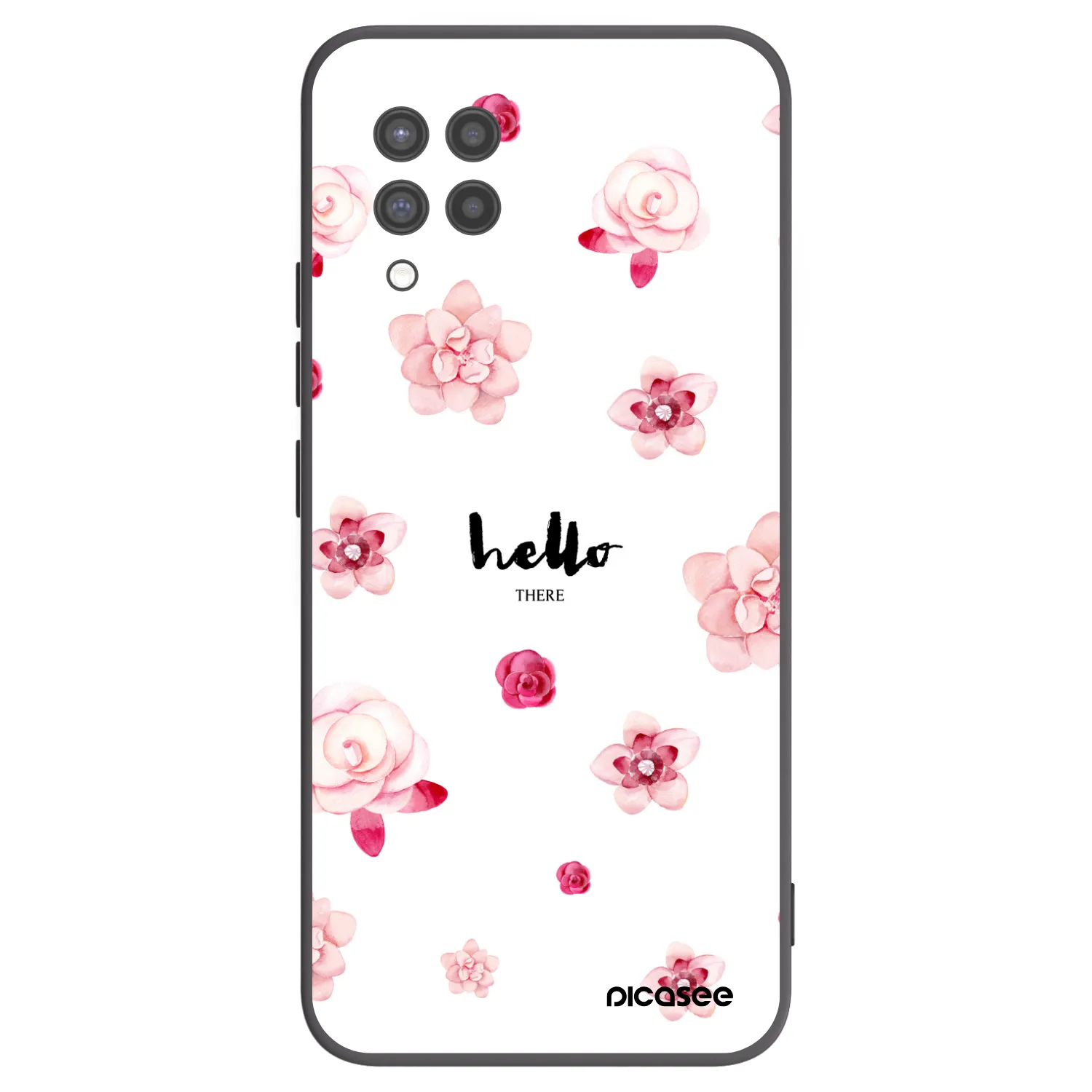 Picasee fekete szilikon tok az alábbi mobiltelefonokra Samsung Galaxy A42 A426B - Hello there