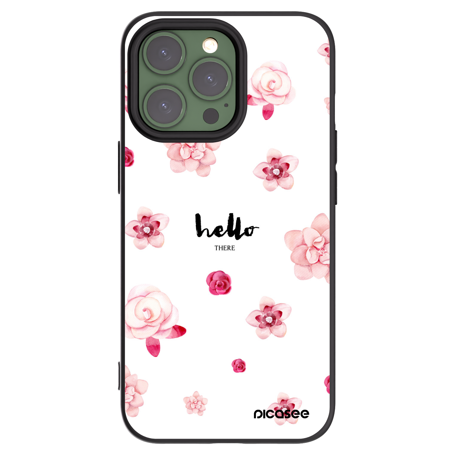 Picasee fekete szilikon tok az alábbi mobiltelefonokra Apple iPhone 13 Pro - Hello there