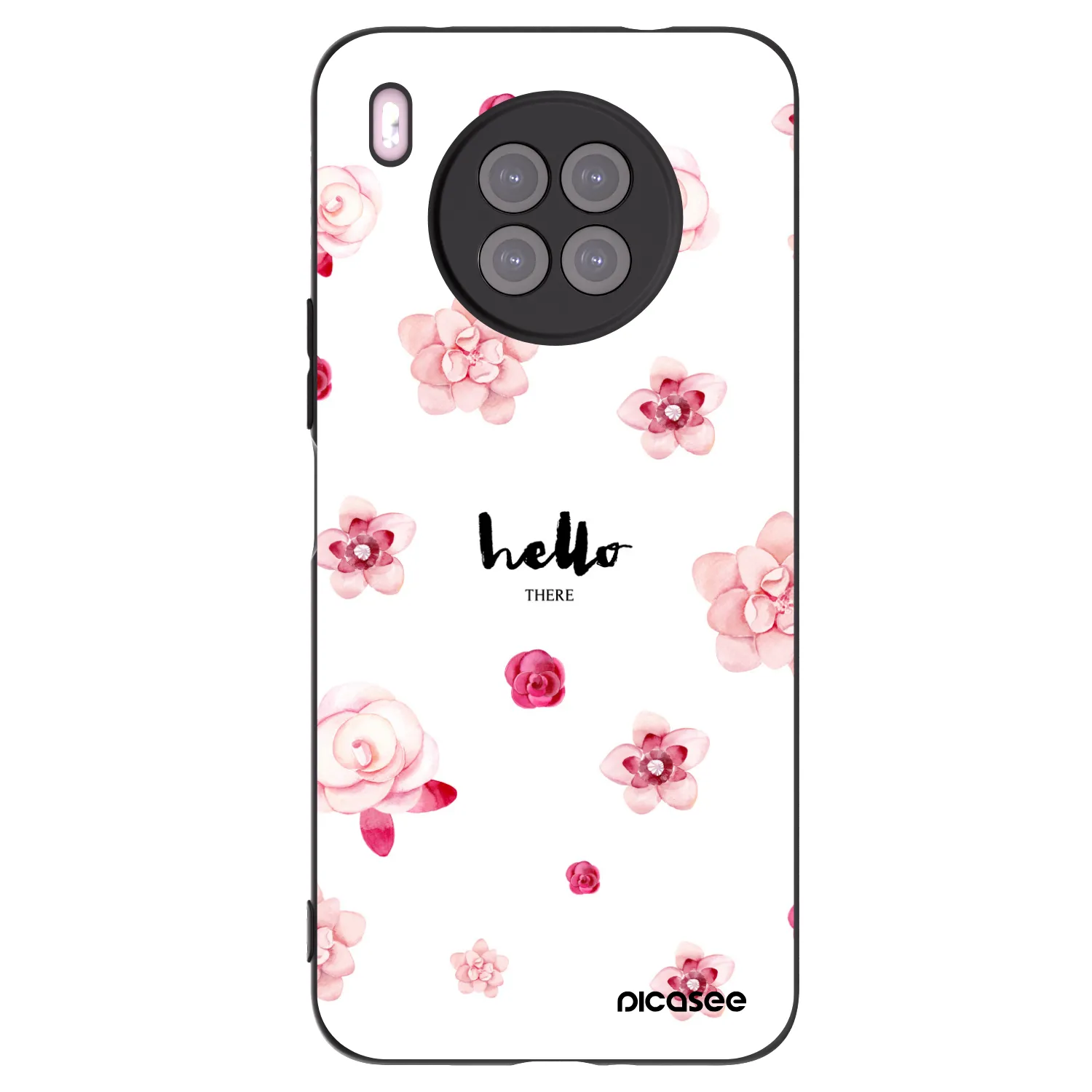 Picasee fekete szilikon tok az alábbi mobiltelefonokra Huawei Nova 8i - Hello there