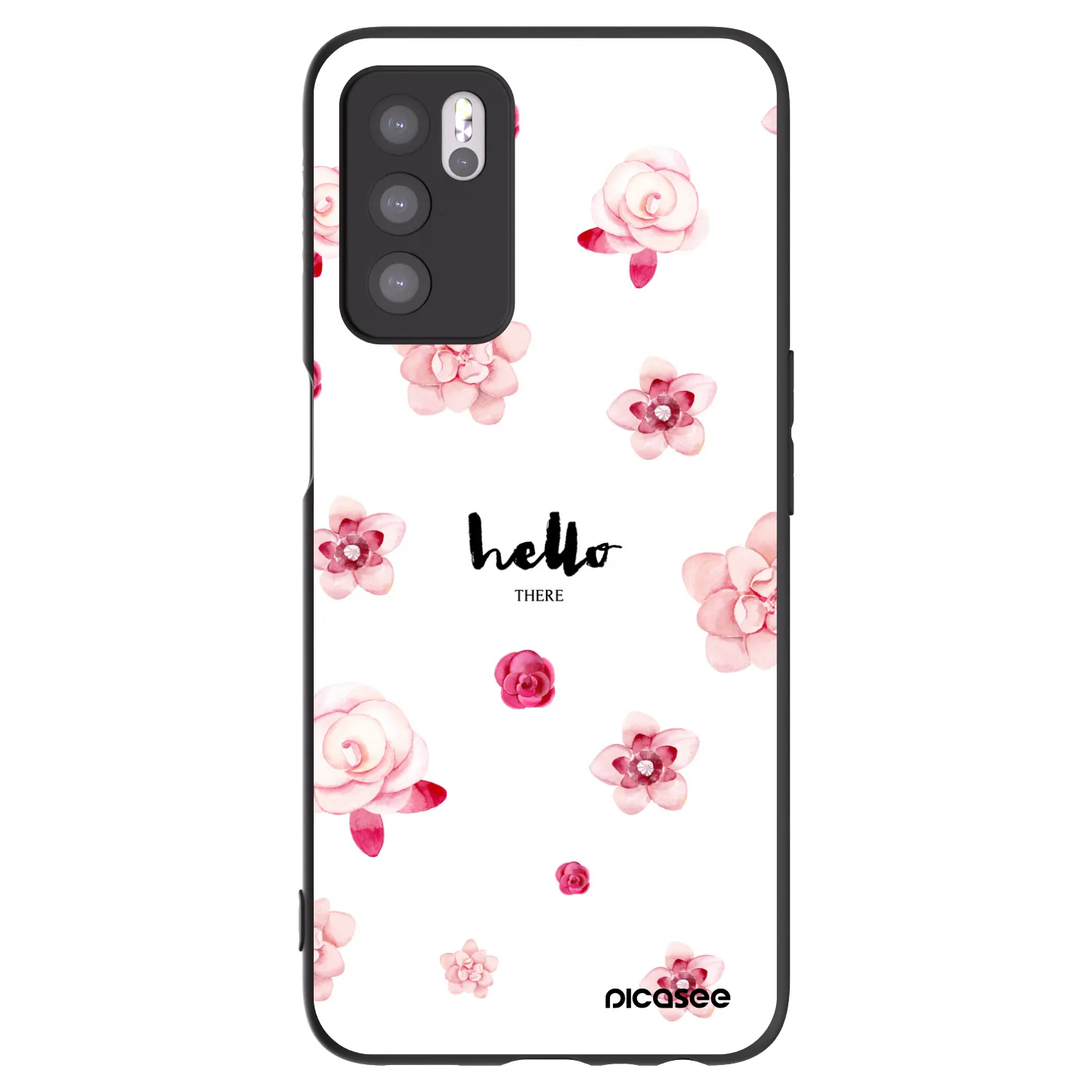 Picasee fekete szilikon tok az alábbi mobiltelefonokra OPPO A16 - Hello there
