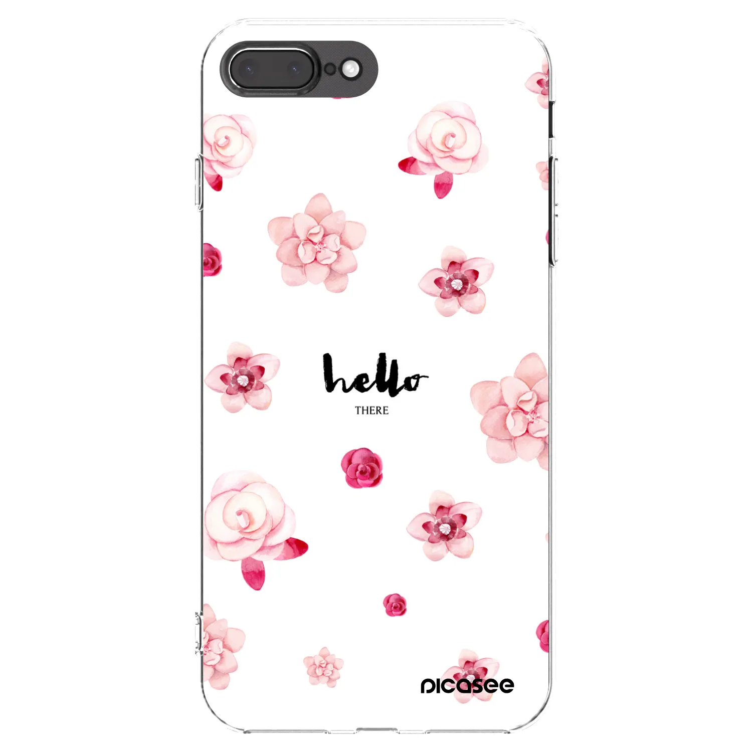 Picasee átlátszó szilikon tok az alábbi mobiltelefonokra Apple iPhone 8 Plus - Hello there
