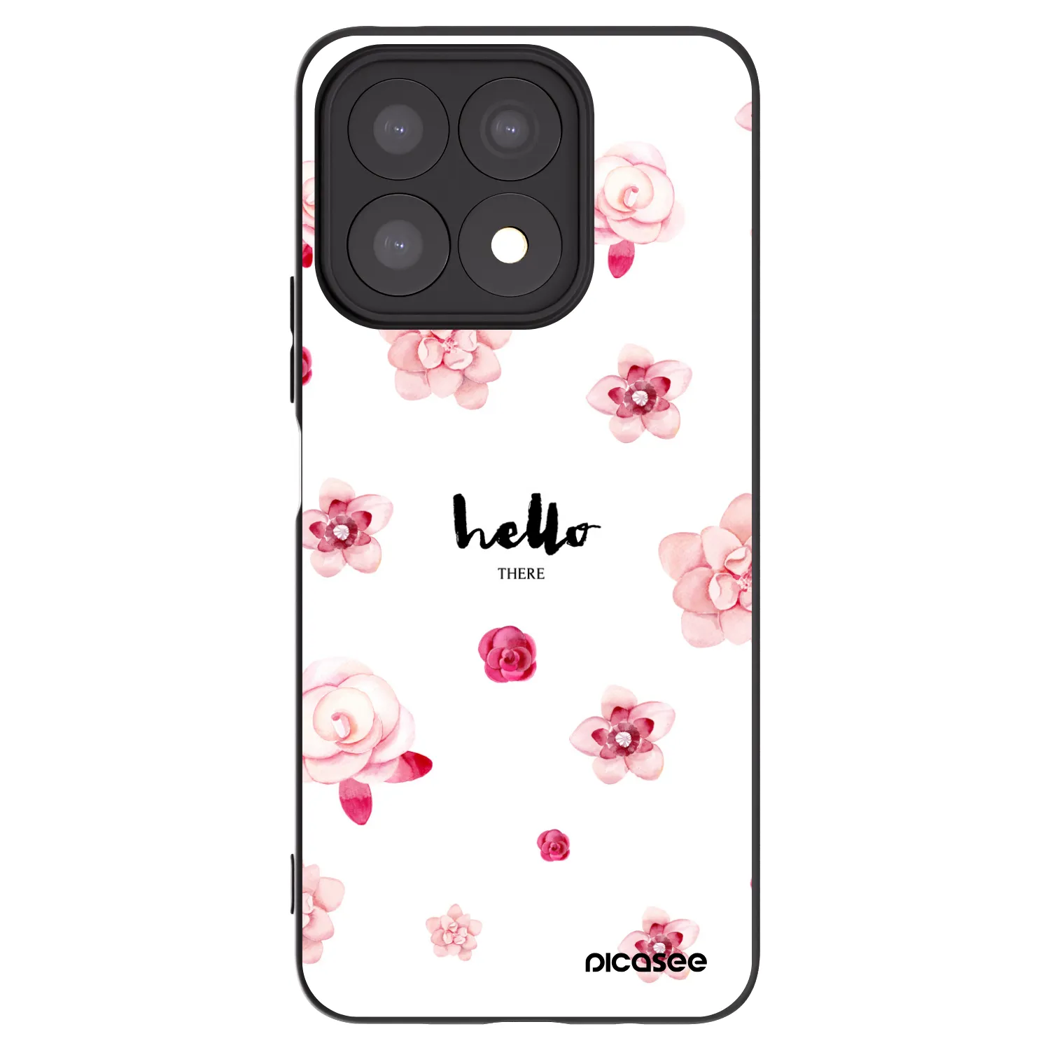 Picasee fekete szilikon tok az alábbi mobiltelefonokra Honor X8a - Hello there