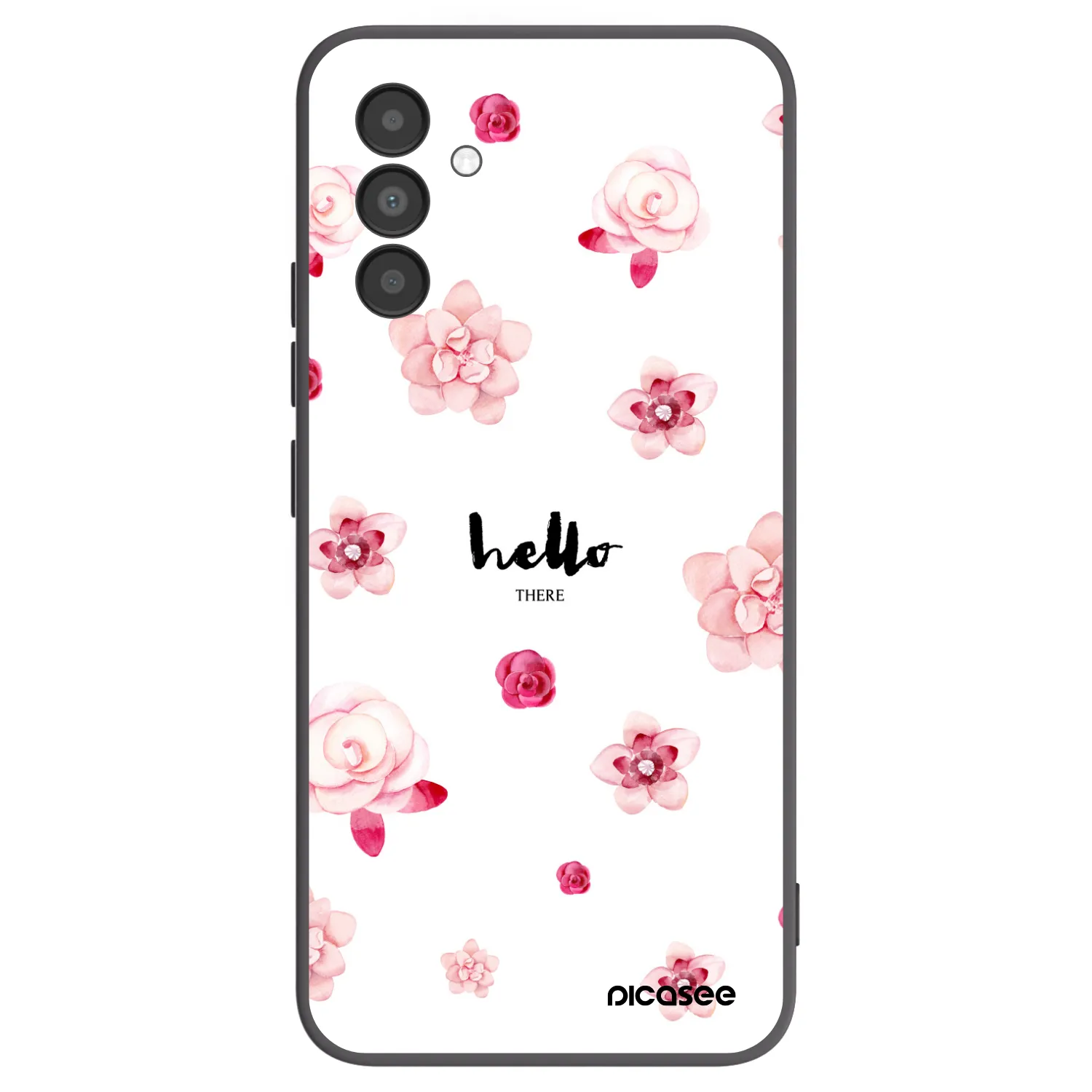 Picasee fekete szilikon tok az alábbi mobiltelefonokra Samsung Galaxy A04s A047F - Hello there