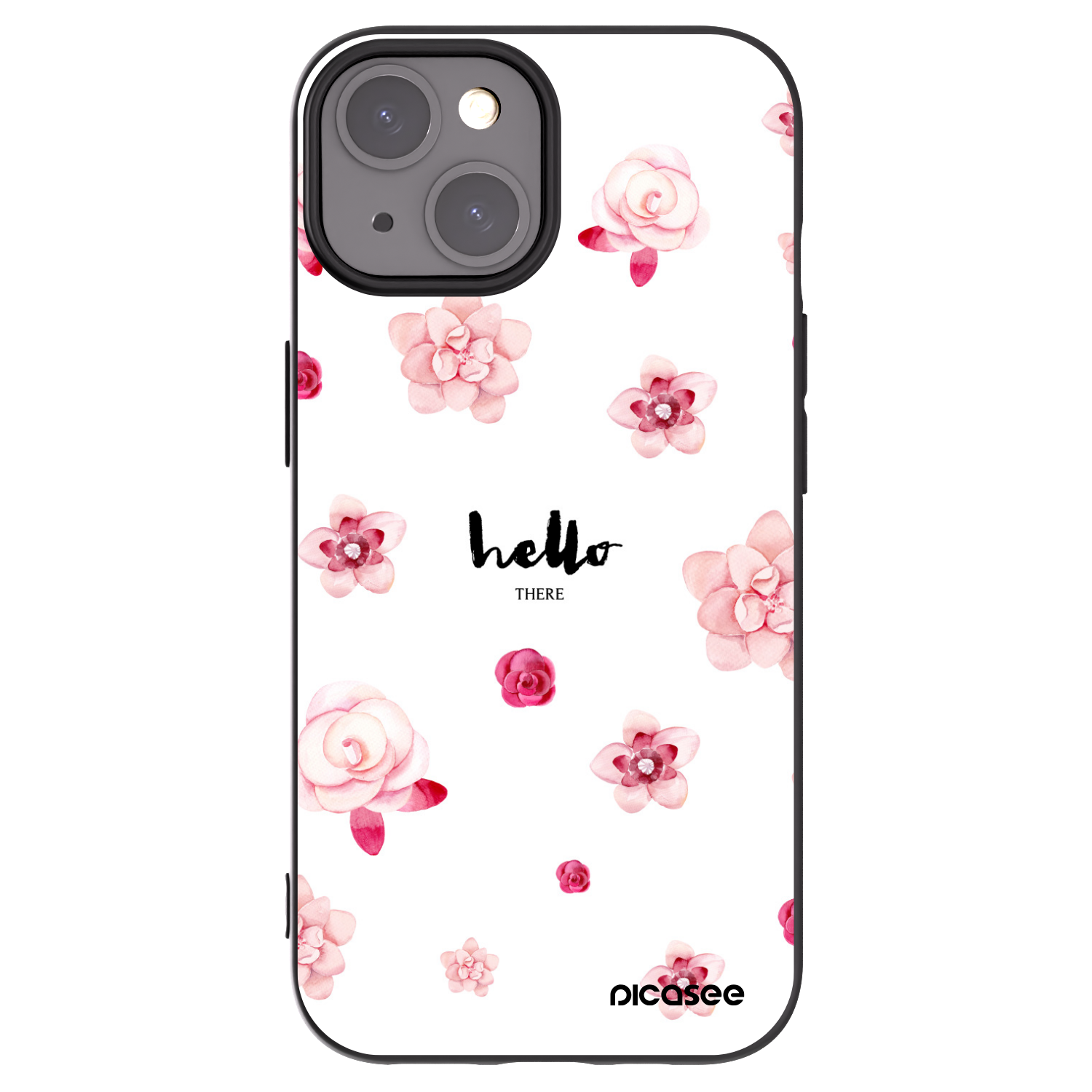 Picasee fekete szilikon tok az alábbi mobiltelefonokra Apple iPhone 15 - Hello there