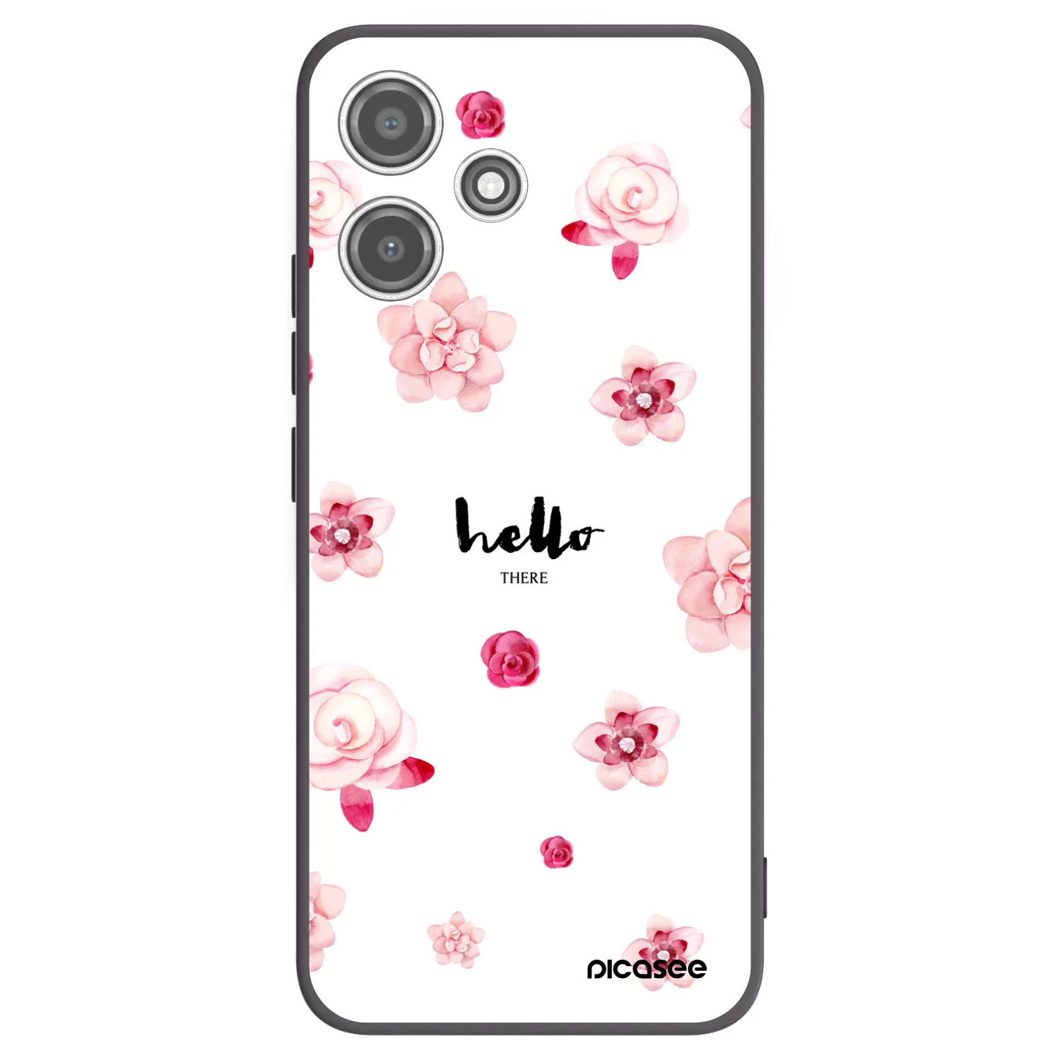 Picasee fekete szilikon tok az alábbi mobiltelefonokra Xiaomi Redmi 12 5G - Hello there